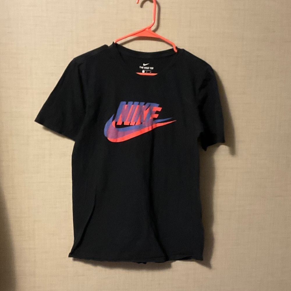 Nike Black Tee with Red Logo